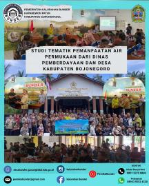 STUDI TEMATIK PEMANFAATAN AIR PERMUKAAN DARI DINAS PEMBERDAYAAN DAN DESA KABUPATEN BOJONEGORO